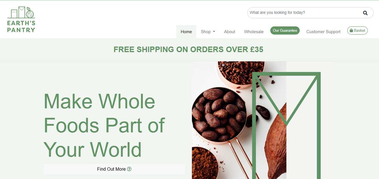 Ethical Online Wholefoods Business with Established Brand & Website 